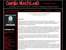 Tablet Screenshot of cinemawasteland.com
